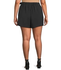 Sugarlips Plus Wrap-Front Woven Crepe Mini Skort