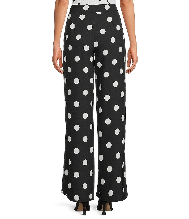 Sugarlips Randal Polka Dot Print High-Rise Wide Leg Coordinating Pants