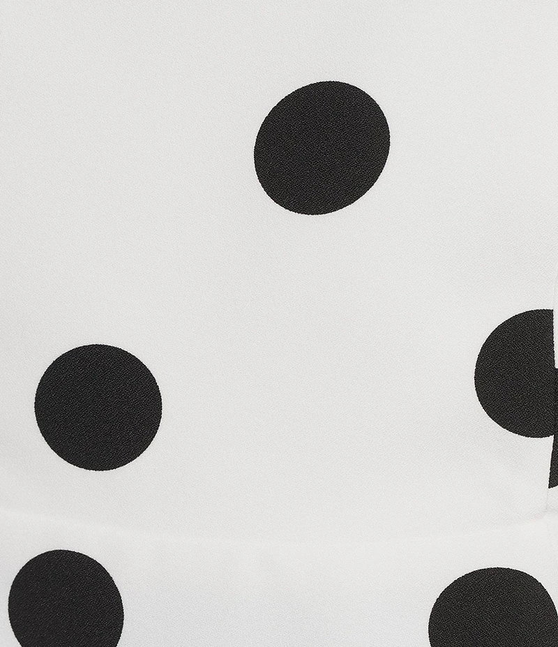 Sugarlips Randal Polka Dot Strapless Coordinating Peplum Top