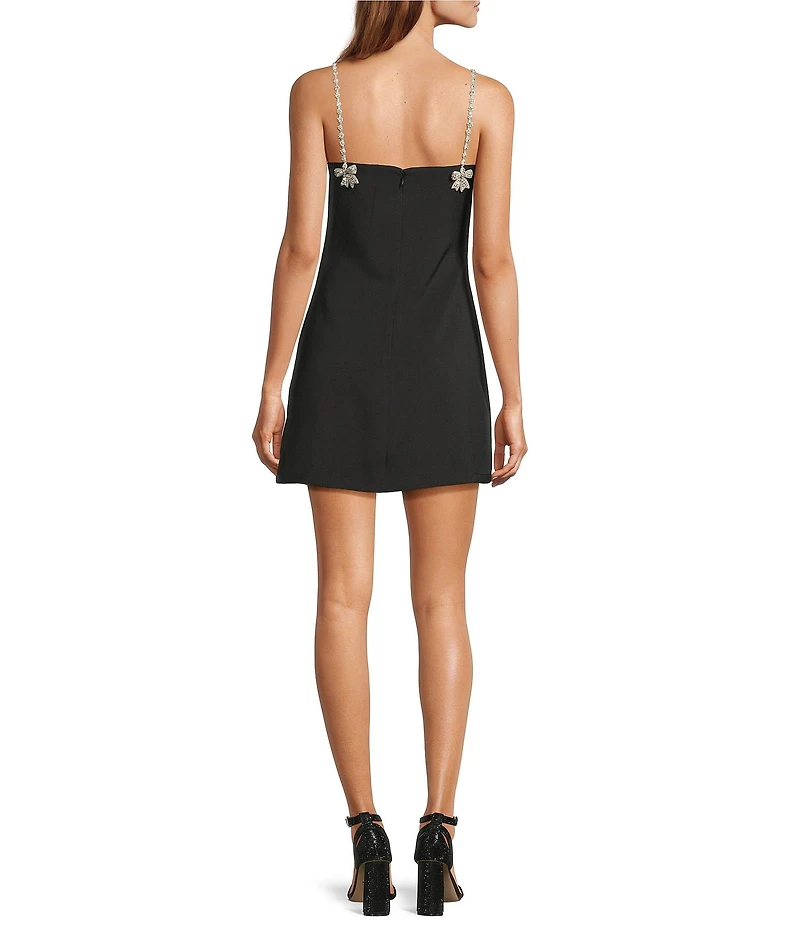 Sugarlips Ruby Bow Scoop Neck Sleeveless Mini Dress