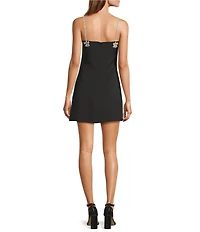 Sugarlips Ruby Bow Scoop Neck Sleeveless Mini Dress