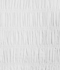 Sugarlips Ruffle Mock Neck Sleeveless Smocked Top