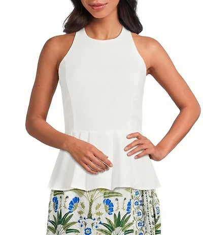 Sugarlips Tina Peplum Halter Neck Sleeveless Top