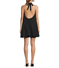 Sugarlips Tracie Halter Neck Sleeveless Bubble Hem Shift Mini Dress