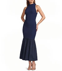 Sugarlips True Clover Mock Neck Sleeveless Bubble Bodice Mermaid Dress