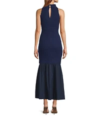Sugarlips True Clover Mock Neck Sleeveless Bubble Bodice Mermaid Dress