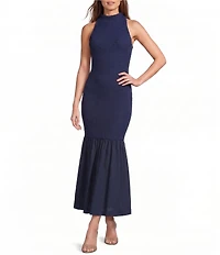 Sugarlips True Clover Mock Neck Sleeveless Bubble Bodice Mermaid Dress