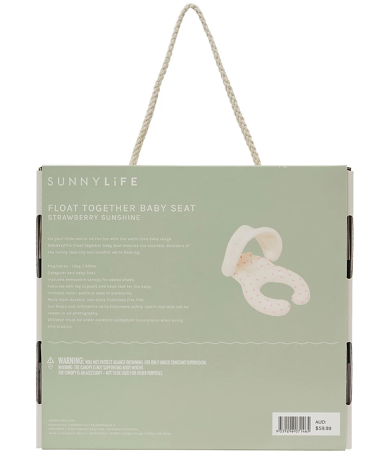 Sunnylife Strawberry Sunshine Float Together Inflatable Baby Seat