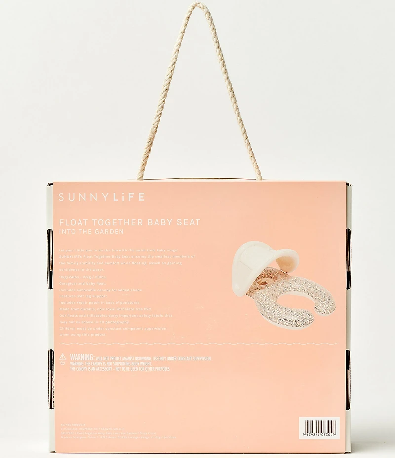 Sunnylife Into The Garden Floral Float Together Inflatable Baby Seat