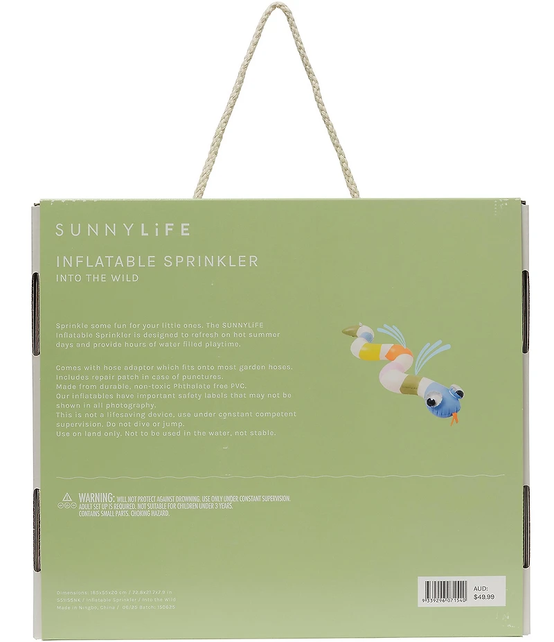 Sunnylife Into The Wild Inflatable Snake Sprinkler