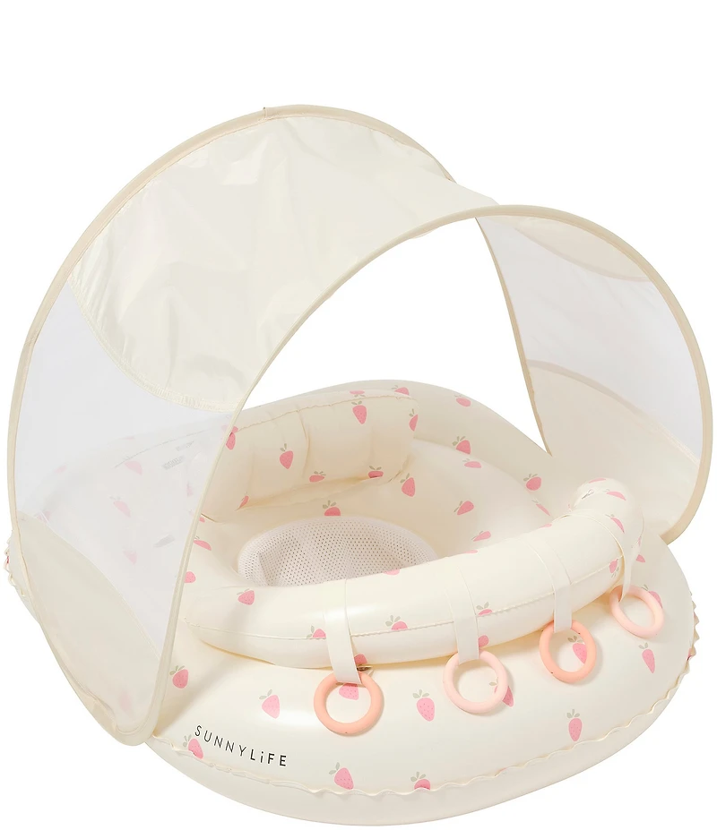 SunnyLife Strawberry Sunshine Pink Interactive Inflatable Baby Float