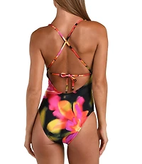 Sunshine '79 Floressence V-Plunge Floral Print One Piece Swimsuit