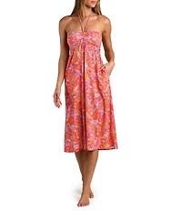 Sunshine '79 Paisley Daze Halter Neck Midi Dress Swim Cover-Up