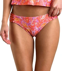 Sunshine '79 Paisley Daze Side Shirred Hipster Swim Bottom