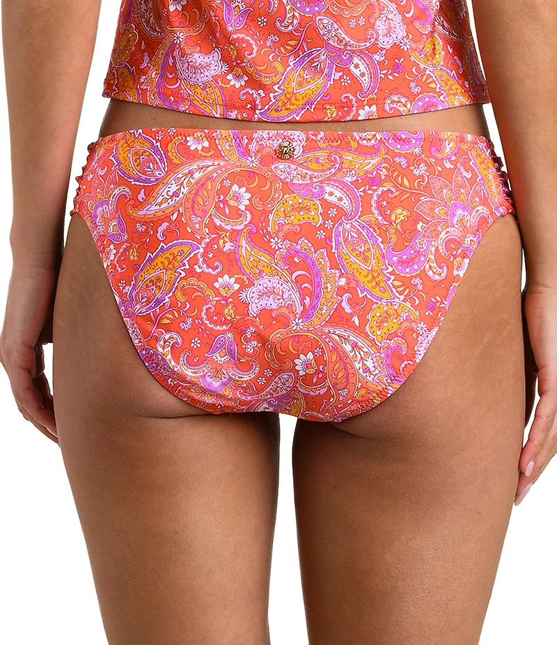 Sunshine '79 Paisley Daze Side Shirred Hipster Swim Bottom