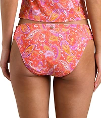 Sunshine '79 Paisley Daze Side Shirred Hipster Swim Bottom