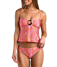 Sunshine '79 Paisley Daze Side Shirred Hipster Swim Bottom