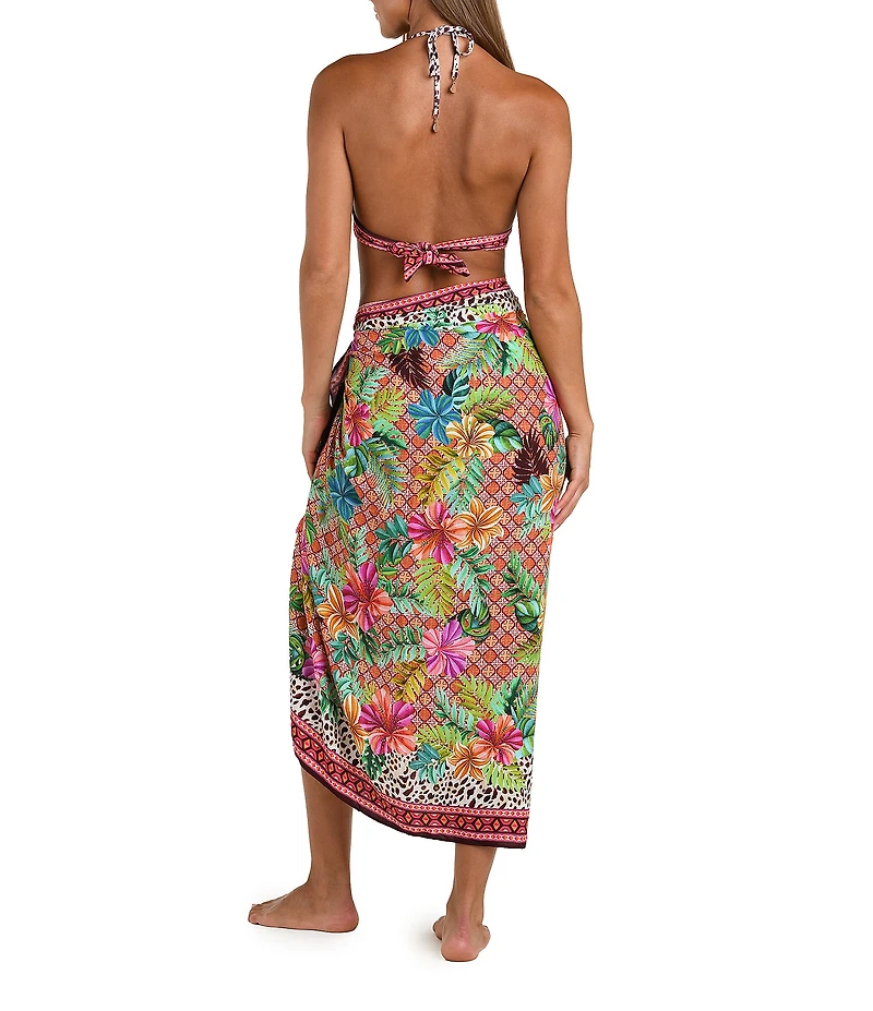 Sunshine '79 Paradise Heat Tropical Adjustable Multi Way Sarong Coverup