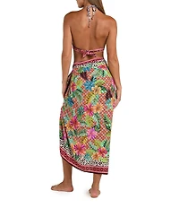 Sunshine '79 Paradise Heat Tropical Adjustable Multi Way Sarong Coverup
