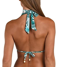 Sunshine '79 Patchwork Palms Triangle Swim Top