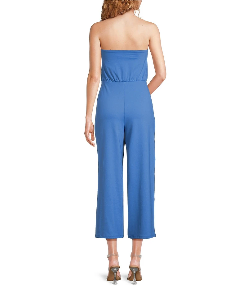 Susana Monaco Blouson Sleeveless Tube Cropped Jumpsuit