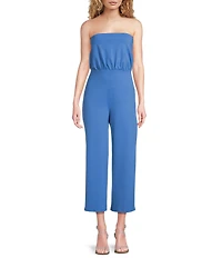Susana Monaco Blouson Sleeveless Tube Cropped Jumpsuit