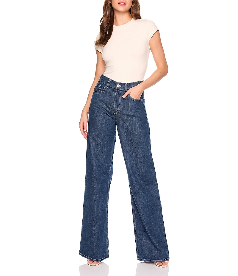 Susana Monaco Crew Neck Short Sleeve Fitted Signature Stretch Knit Tee Shirt