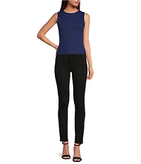 Susana Monaco Crew Neck Sleeveless Fitted Tank Top