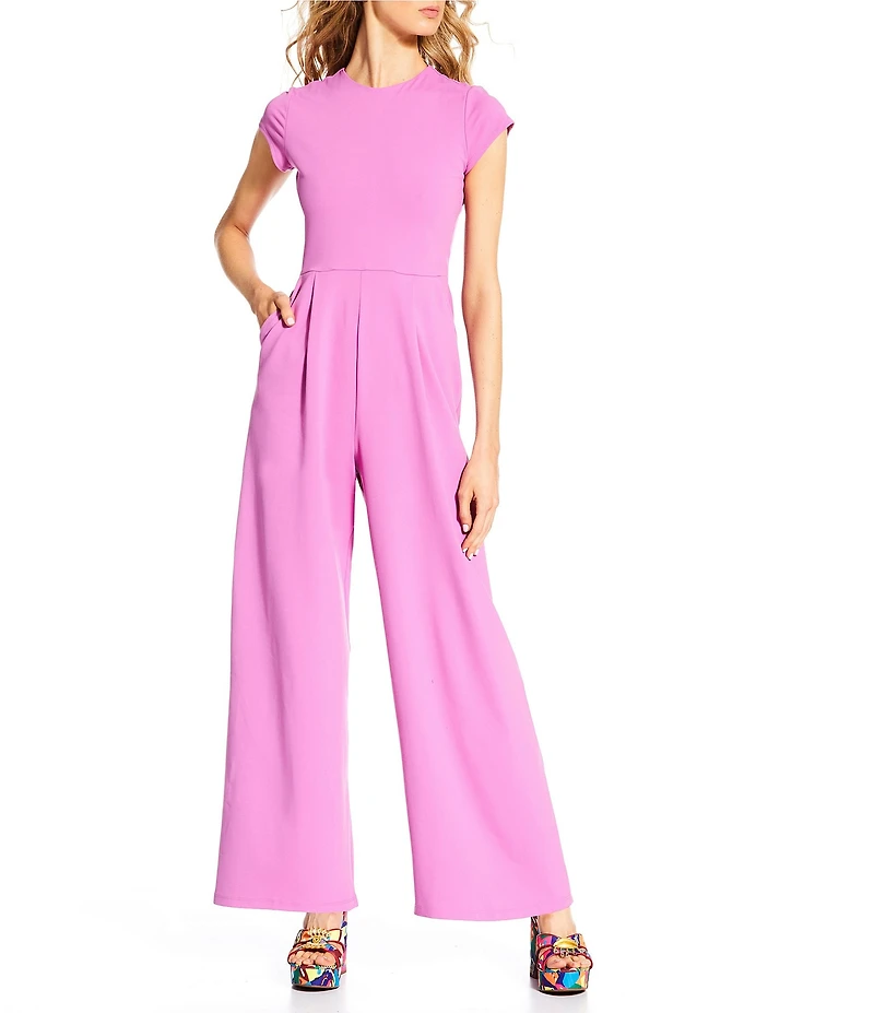 Susana Monaco Crew Neckline Short Sleeve Jumpsuit