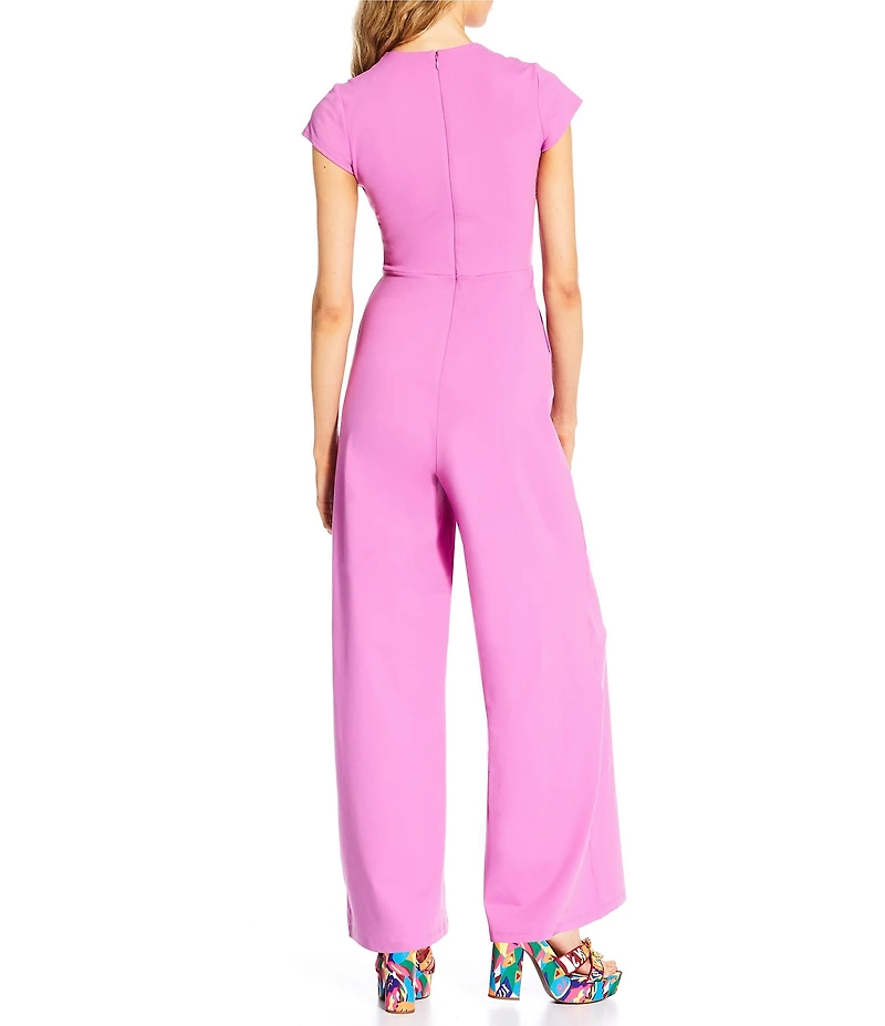 Susana Monaco Crew Neckline Short Sleeve Jumpsuit