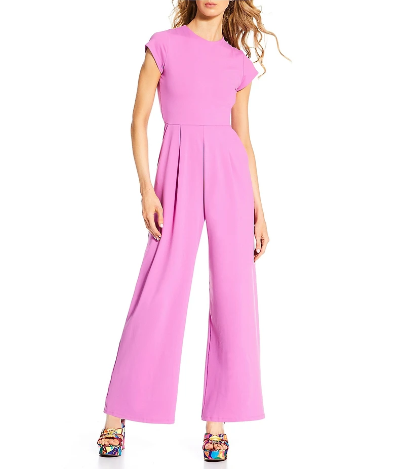 Susana Monaco Crew Neckline Short Sleeve Jumpsuit
