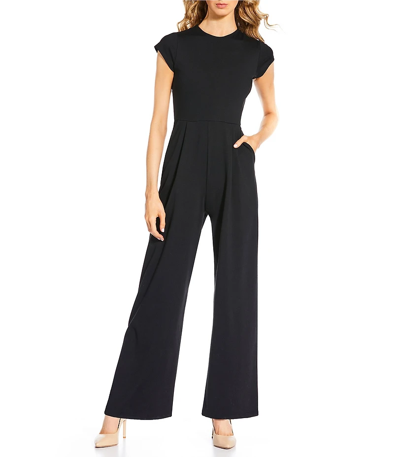 Susana Monaco Crew Neckline Short Sleeve Jumpsuit