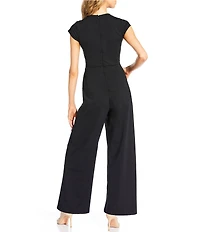 Susana Monaco Crew Neckline Short Sleeve Jumpsuit