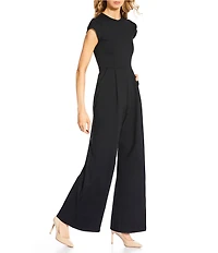 Susana Monaco Crew Neckline Short Sleeve Jumpsuit