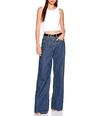 Susana Monaco High Neck Sleeveless Cropped Tank Top