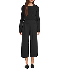 Susana Monaco High Waist Wide Leg Ankle Length Pants