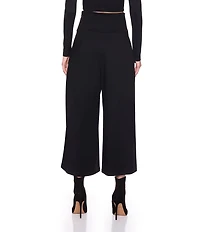 Susana Monaco High Waist Wide Leg Ankle Length Pants