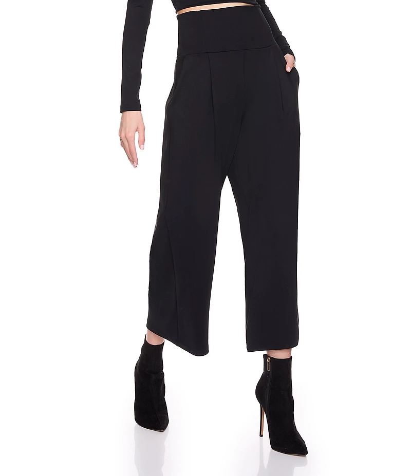 Susana Monaco High Waist Wide Leg Ankle Length Pants