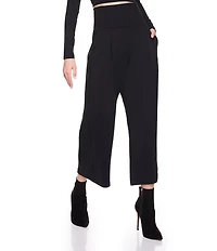 Susana Monaco High Waist Wide Leg Ankle Length Pants
