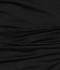 Susana Monaco Off-The-Shoulder Neck Long Sleeve Ruched Mini Dress