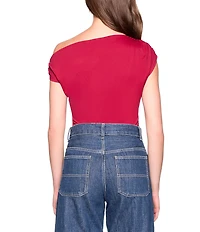 Susana Monaco One Arm Slight Off Shoulder Top