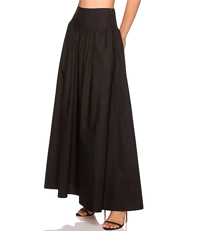 Susana Monaco Poplin Drop Waist Maxi Skirt