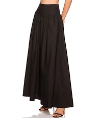 Susana Monaco Poplin Drop Waist Maxi Skirt
