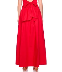 Susana Monaco Poplin Drop Waist Maxi Skirt