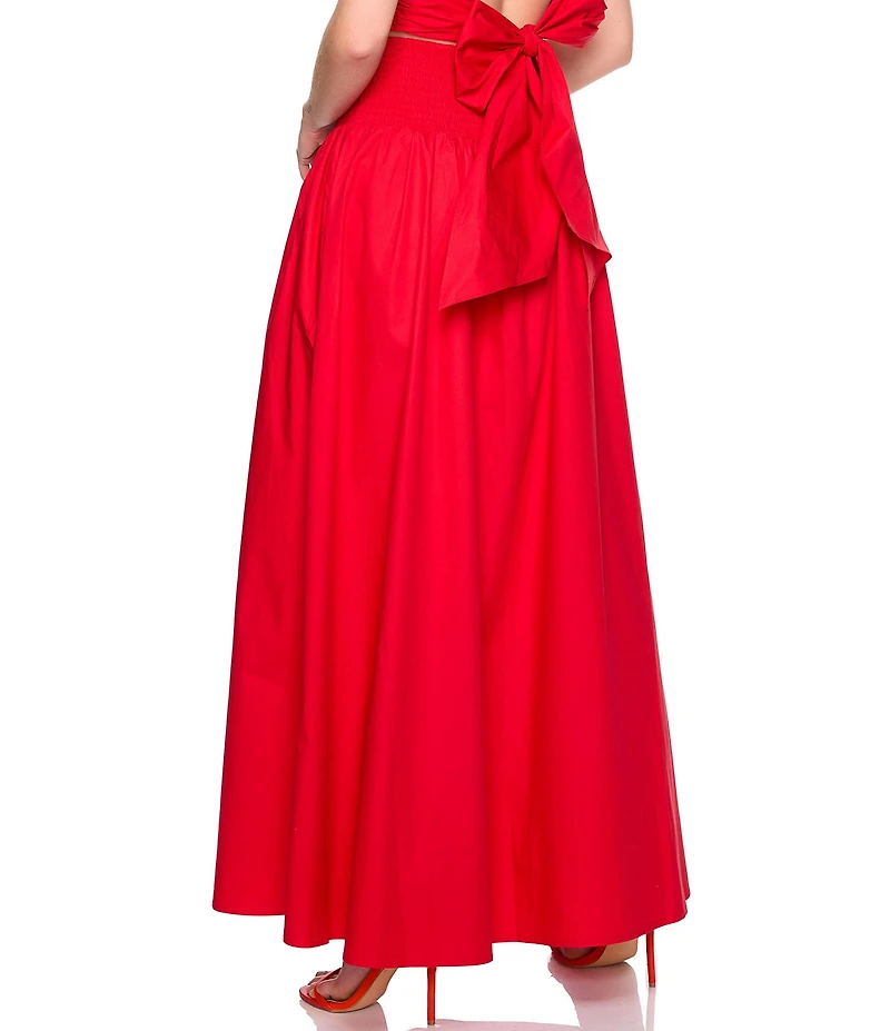 Susana Monaco Poplin Drop Waist Maxi Skirt