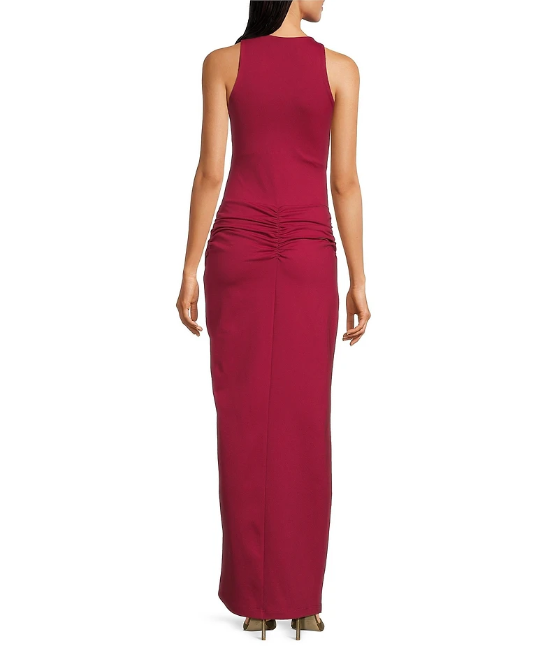 Susana Monaco Racer Twist Crew Neck Sleeveless Midi Dress