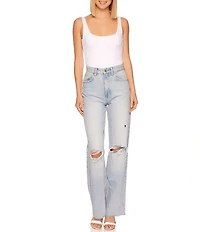 Susana Monaco Signature Stretch Knit Low Open Back Tank Bodysuit