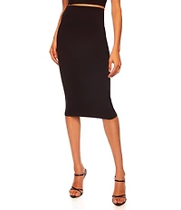 Susana Monaco Signature Stretch Knit Slim High Waisted Pencil Skirt
