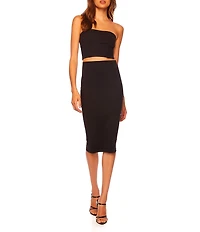 Susana Monaco Signature Stretch Knit Slim High Waisted Pencil Skirt