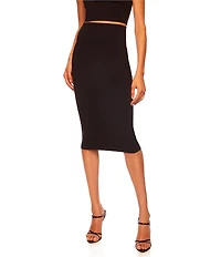 Susana Monaco Signature Stretch Knit Slim High Waisted Pencil Skirt